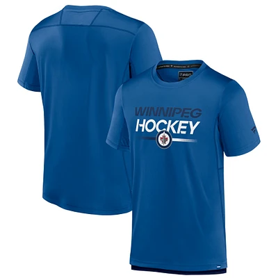 Men's Fanatics Blue Winnipeg Jets Authentic Pro Tech T-Shirt