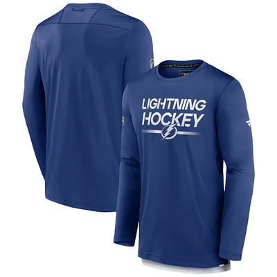 Men's Fanatics Blue Tampa Bay Lightning Authentic Pro Long Sleeve T-Shirt