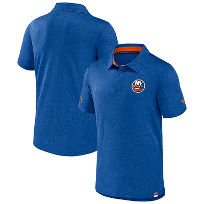 Men's Fanatics Royal New York Islanders Authentic Pro Jacquard Polo
