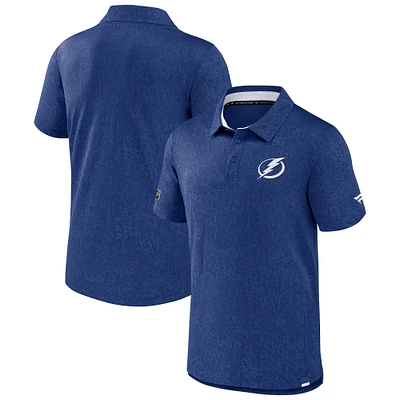 Men's Fanatics Blue Tampa Bay Lightning Authentic Pro Jacquard Polo