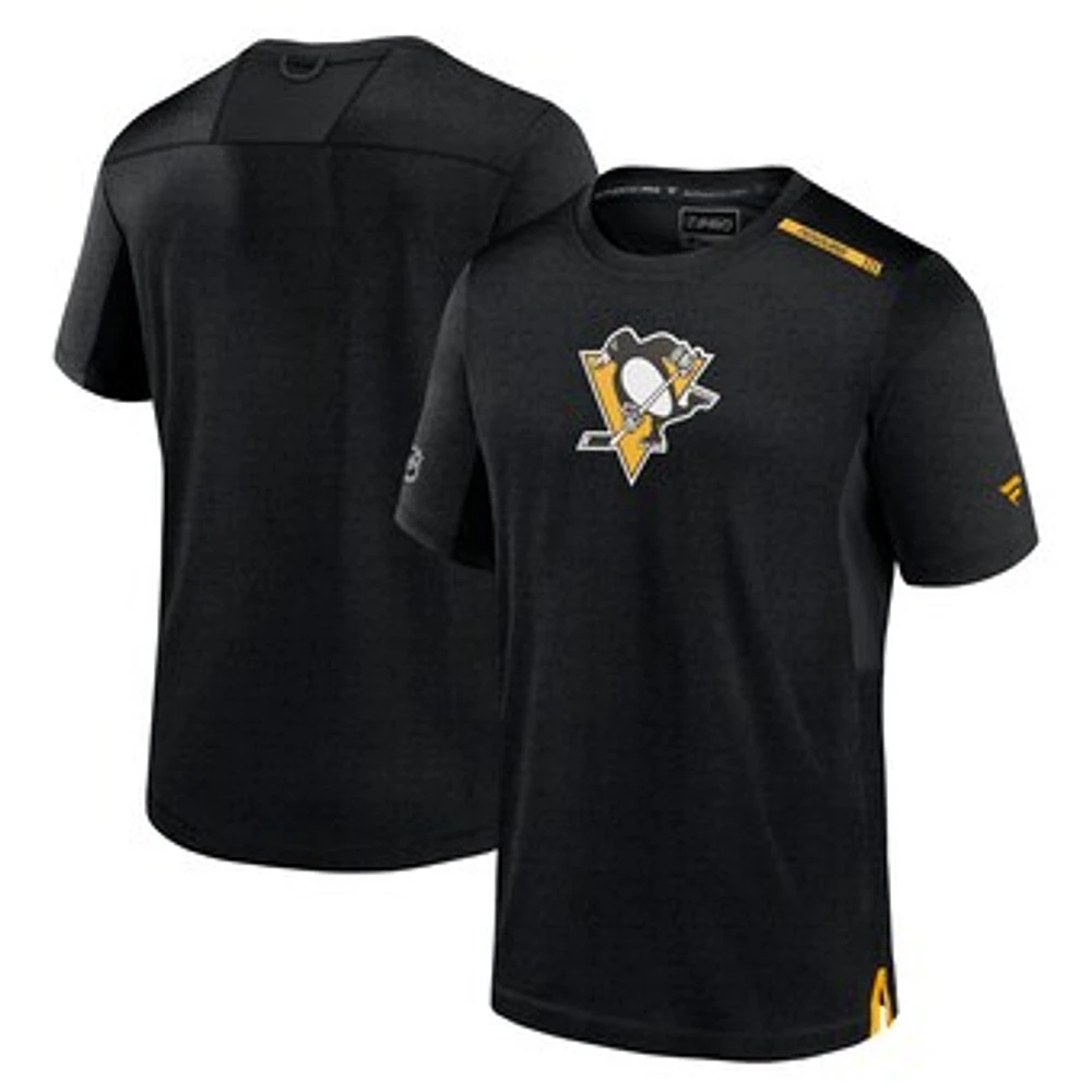 Men's Fanatics Black Pittsburgh Penguins Authentic Pro Performance T-Shirt