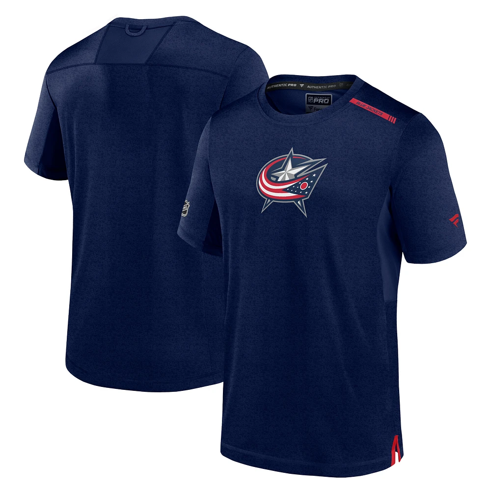 Men's Fanatics Navy Columbus Blue Jackets Authentic Pro Performance T-Shirt