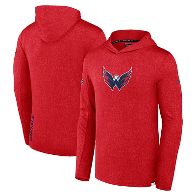 Men's Fanatics Red Washington Capitals Authentic Pro Pullover Hoodie