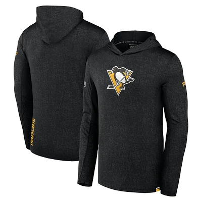 Men's Fanatics Black Pittsburgh Penguins Authentic Pro Lightweight Pullover Hoodie
