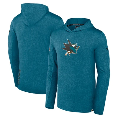 Men's Fanatics Teal San Jose Sharks Authentic Pro Lightweight Pullover Hoodie