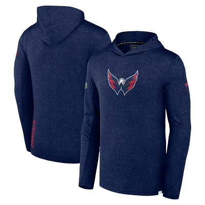 Men's Fanatics Navy Washington Capitals Authentic Pro Lightweight Pullover Hoodie