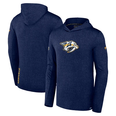 Men's Fanatics Navy Nashville Predators Authentic Pro Lightweight Pullover Hoodie