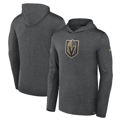 Men's Fanatics Gray Vegas Golden Knights Authentic Pro Lightweight Pullover Hoodie