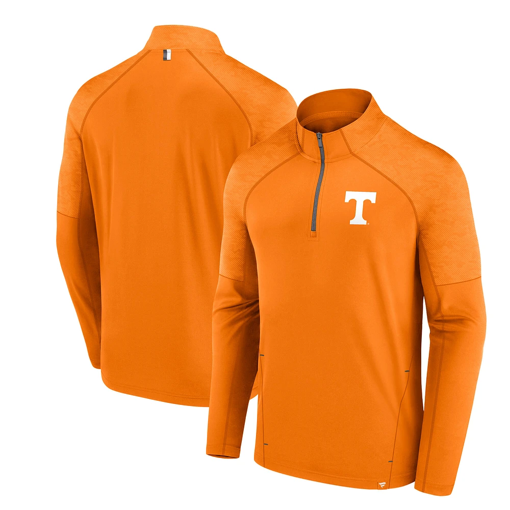 Men's Fanatics Tennessee Orange Tennessee Volunteers Tonal Camo Quarter-Zip Raglan Top