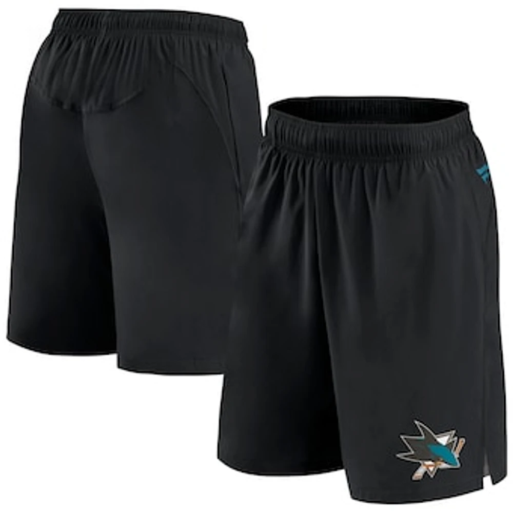 Men's Fanatics Black San Jose Sharks Authentic Pro Tech Shorts