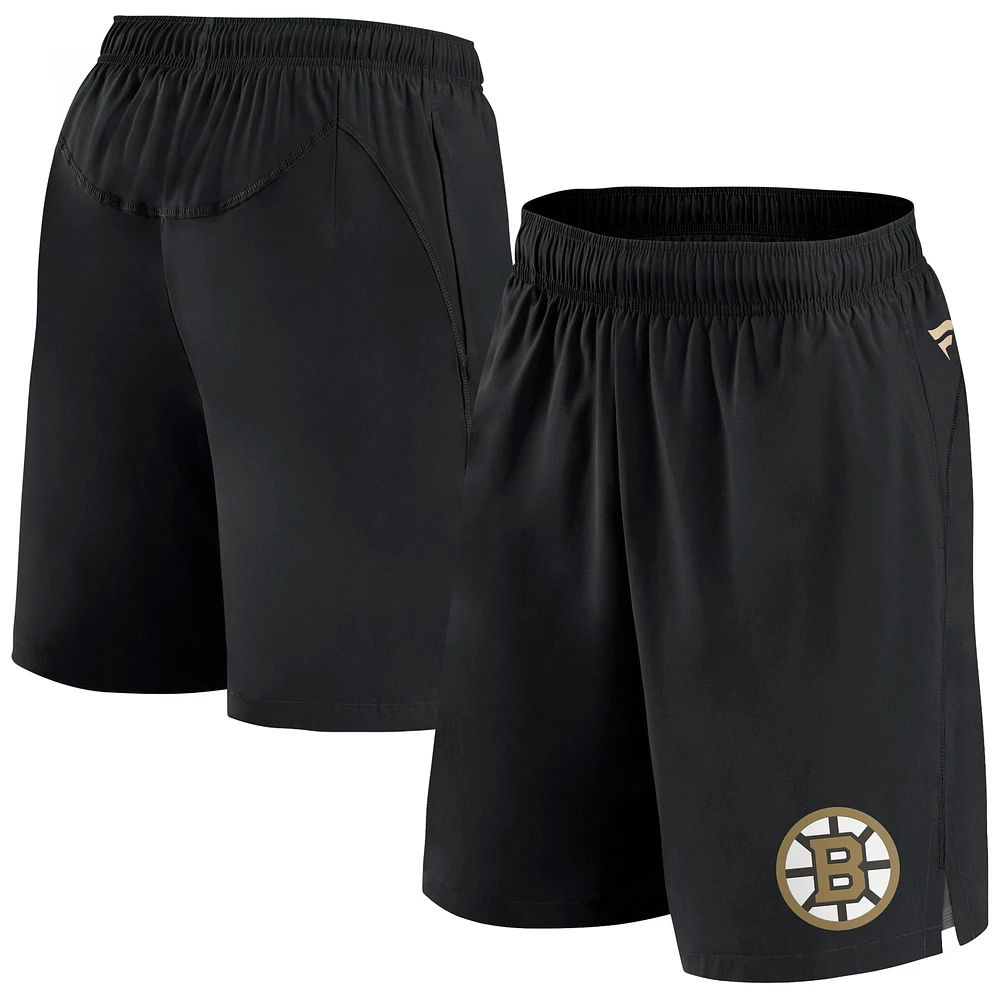 Men's Black Boston Bruins Authentic Pro Tech Shorts