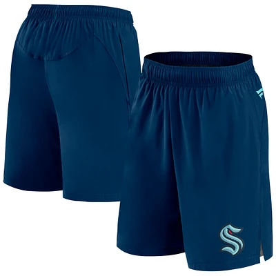 Men's Fanatics Deep Sea Blue Seattle Kraken Authentic Pro Tech Shorts