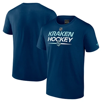 Men's Fanatics Navy Seattle Kraken Authentic Pro Primary T-Shirt
