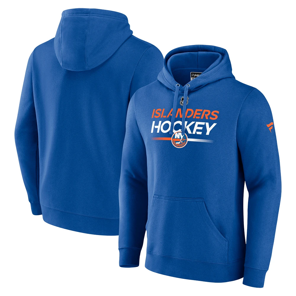 Men's Fanatics Royal New York Islanders Authentic Pro Pullover Hoodie