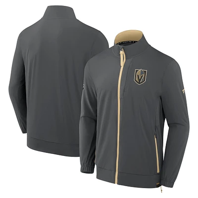 Men's Fanatics Charcoal Vegas Golden Knights Authentic Pro Rink Full-Zip Jacket