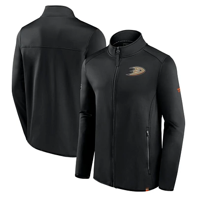 Men's Fanatics Black Anaheim Ducks Authentic Pro Full-Zip Jacket
