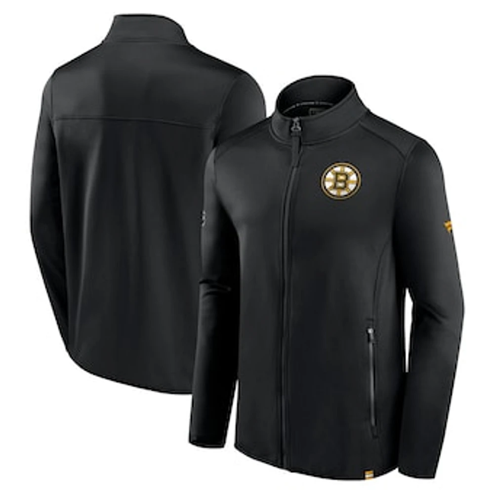 Men's Fanatics Black Boston Bruins Authentic Pro Full-Zip Jacket