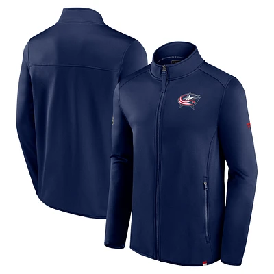 Men's Fanatics Navy Columbus Blue Jackets Authentic Pro Full-Zip Jacket