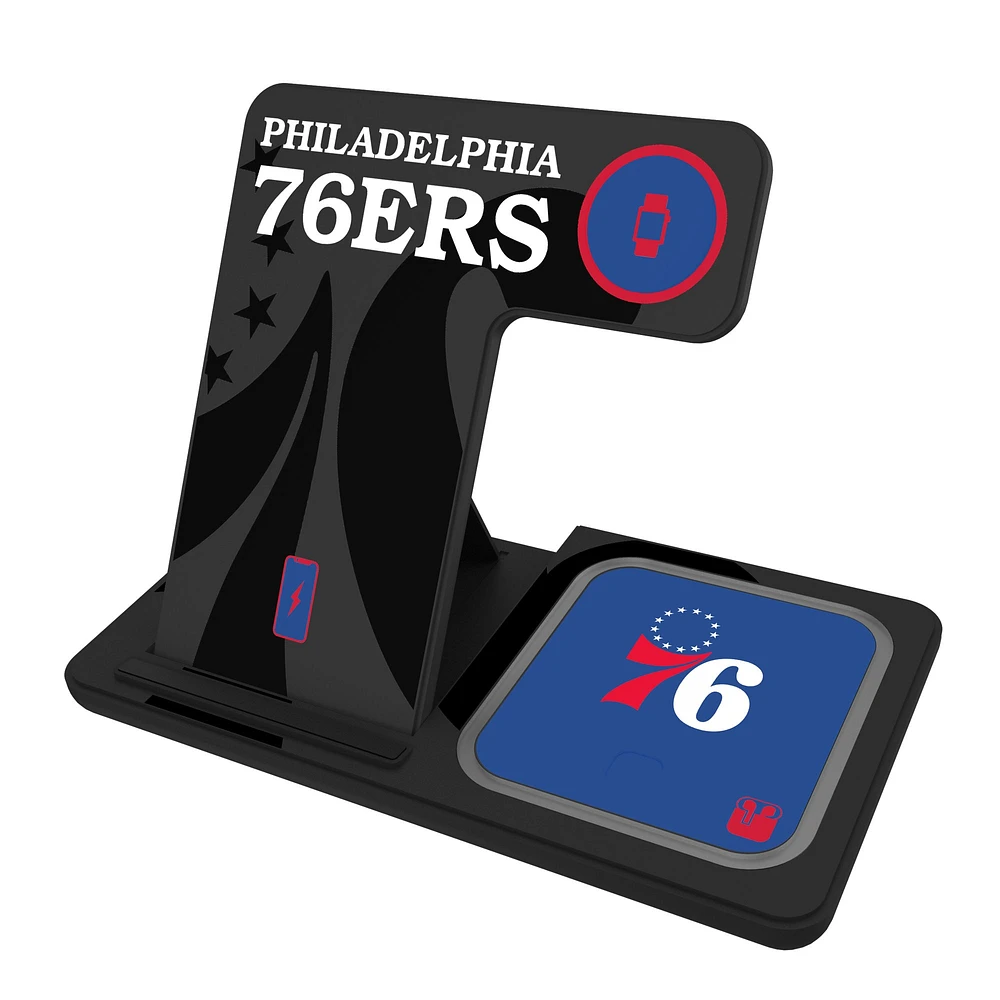 Keyscaper Philadelphia 76ers 3-In-1 Wireless Charger