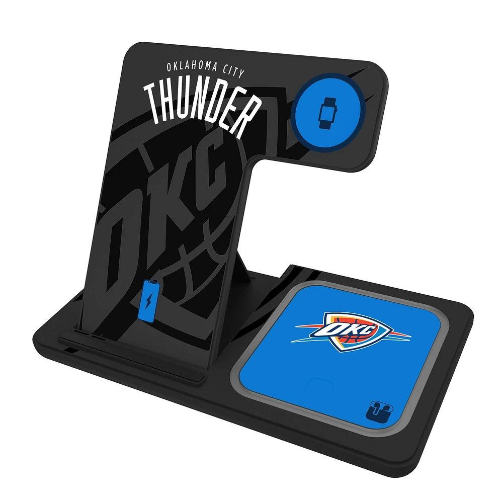 Keyscaper Oklahoma City Thunder 3-In-1 Wireless Charger