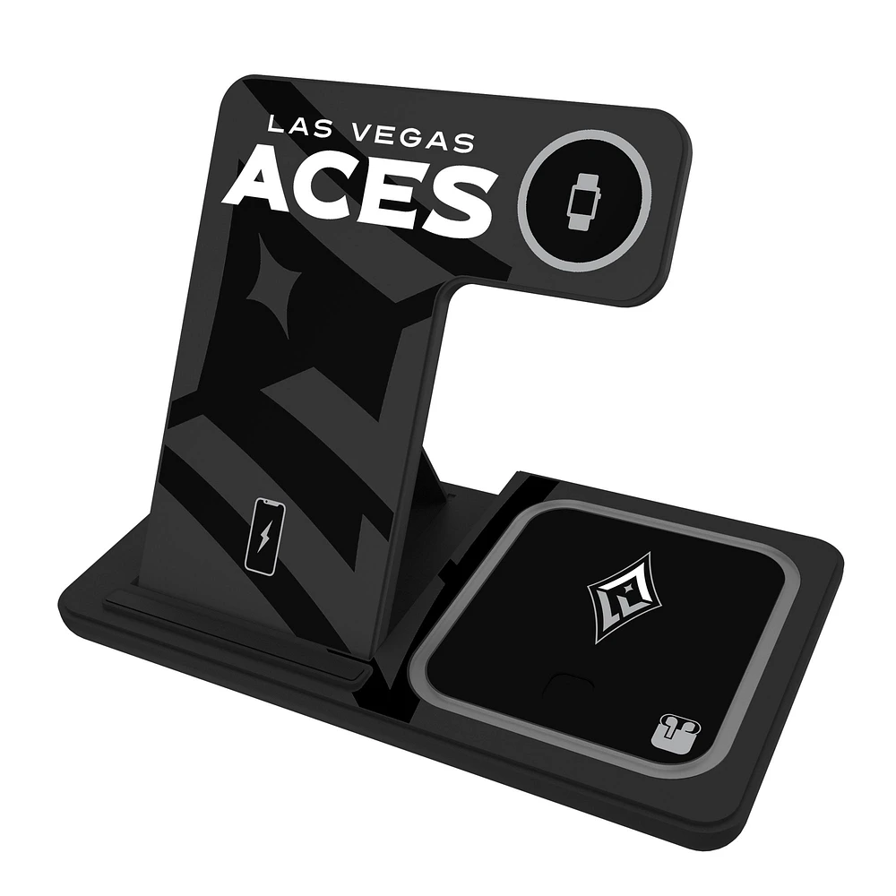 Keyscaper Las Vegas Aces 3-In-1 Wireless Charger