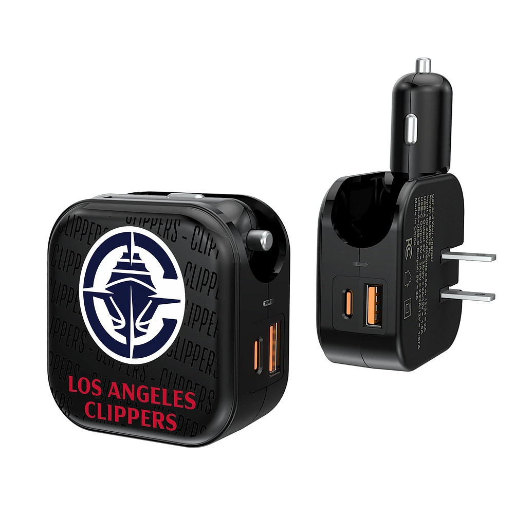 LA Clippers Text Design USB Charger