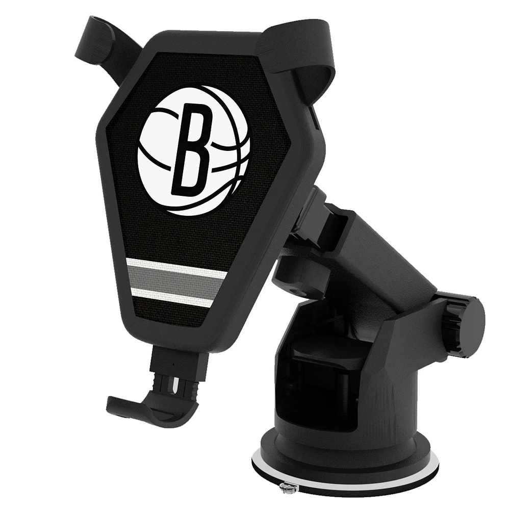 Brooklyn Nets Stripe Design Wireless Car Charger