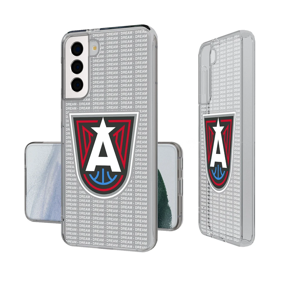 Atlanta Dream Text Backdrop Design Galaxy Clear Case