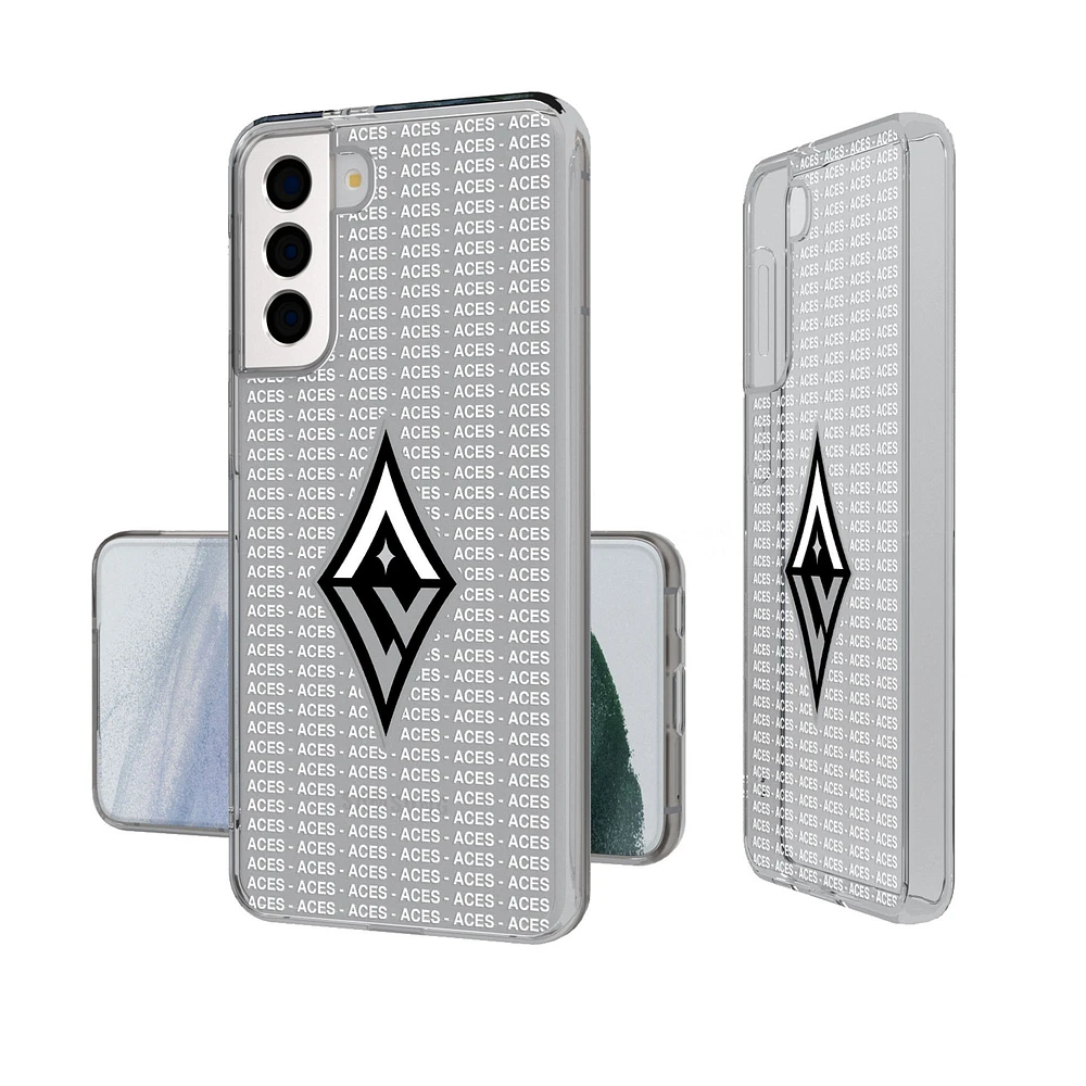 Las Vegas Aces Text Backdrop Design Galaxy Clear Case