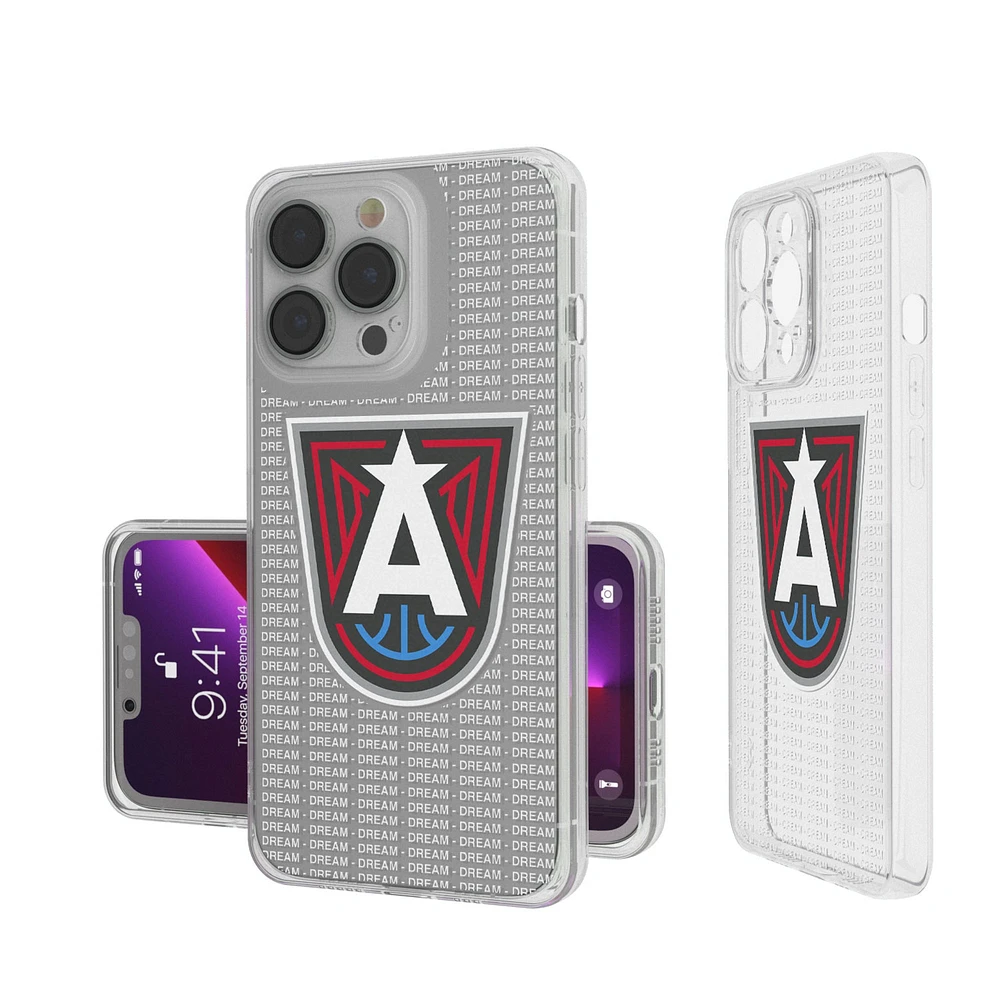 Atlanta Dream iPhone Clear Text Backdrop Design Case