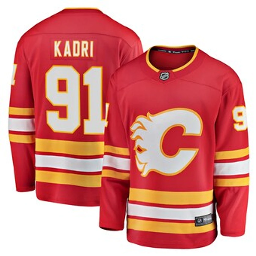 Men's Fanatics Nazem Kadri Red Calgary Flames 2020/21 Home Premier Breakaway Player Jersey