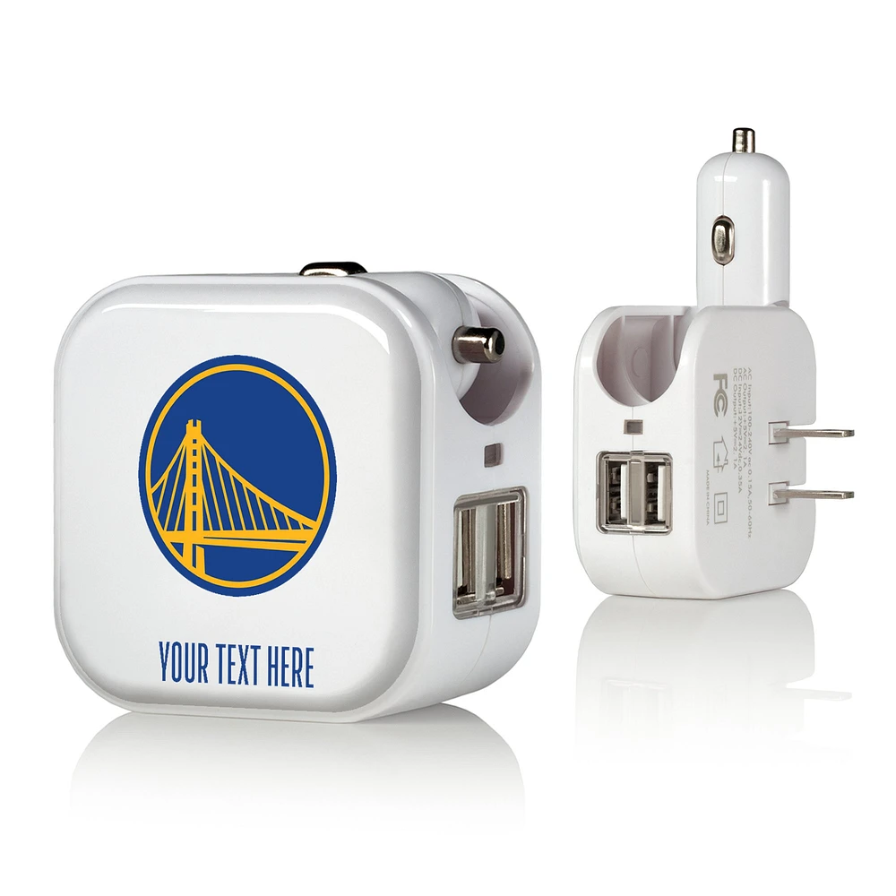 Golden State Warriors Personalized 2-In-1 USB Charger