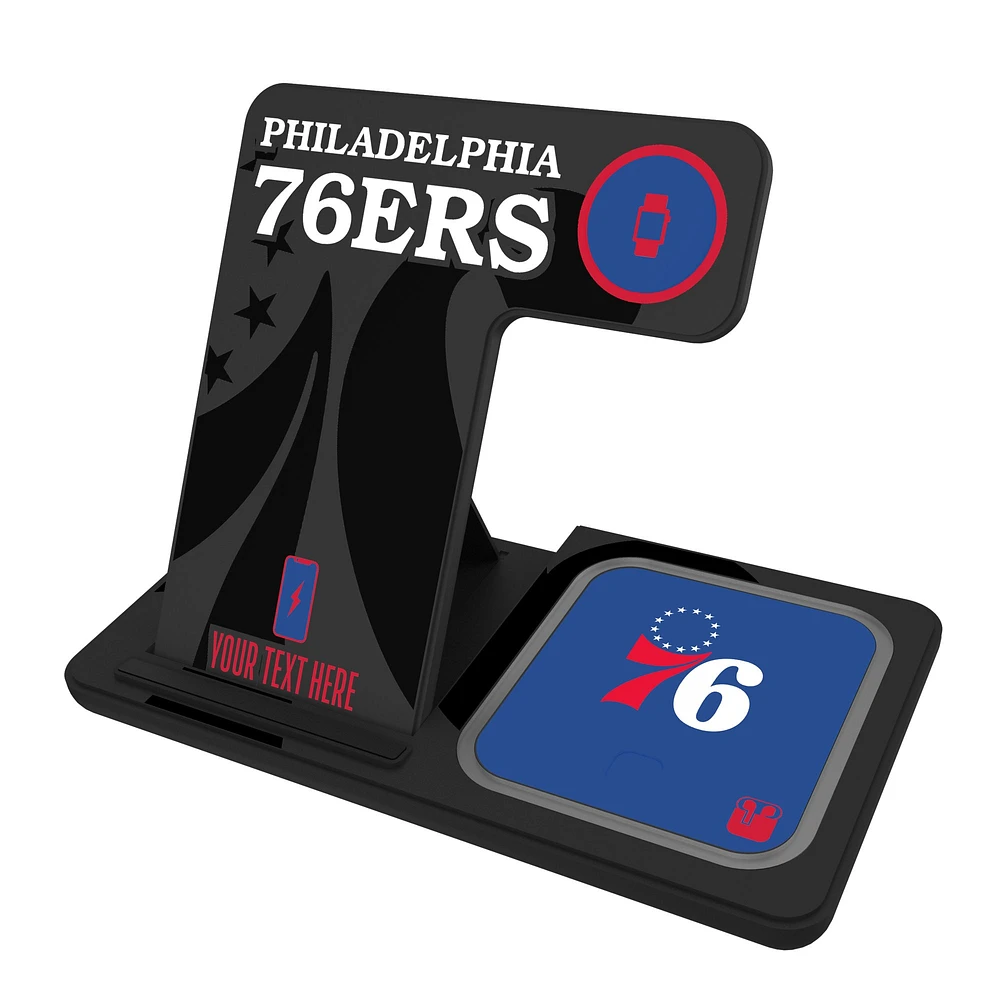 Philadelphia 76ers Personalized 3-in-1 Charging Station