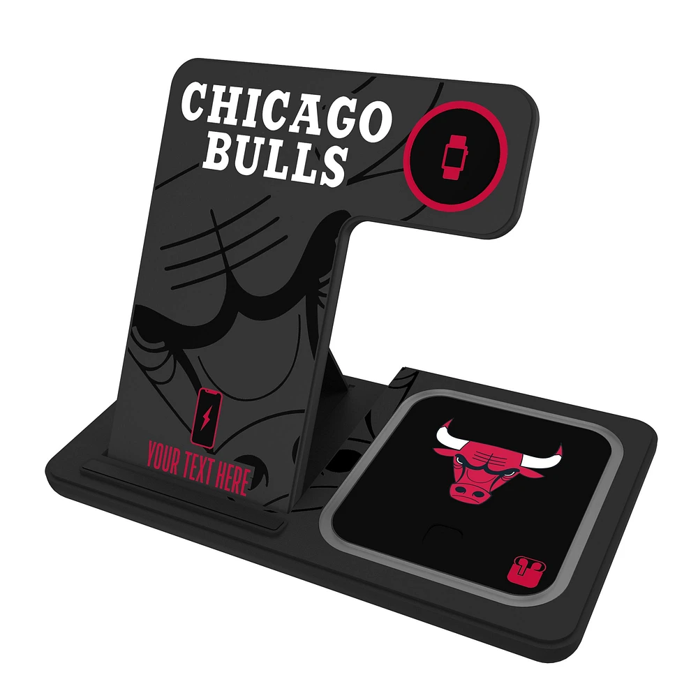 Chicago Bulls Personalized 3-in-1 Charging Station