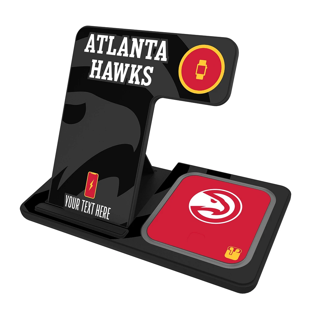 Atlanta Hawks Personalized 3-in-1 Charging Station