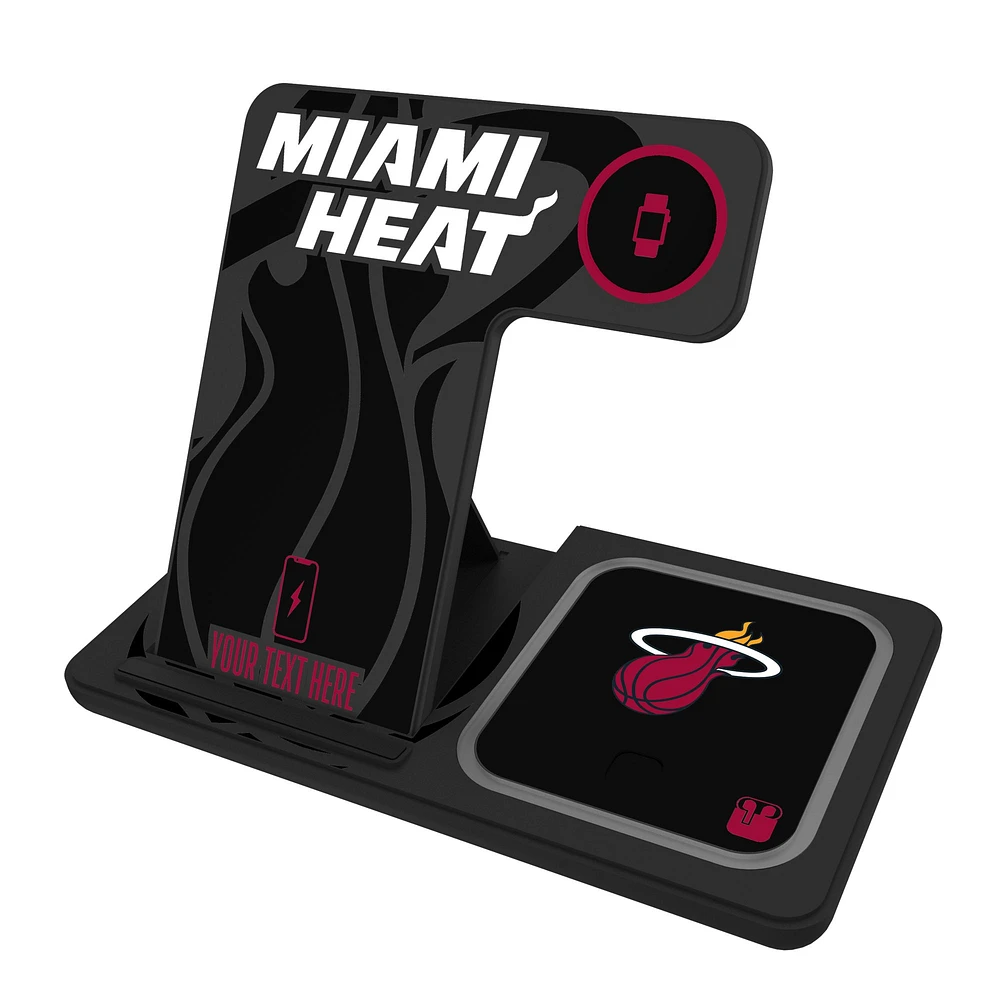 Miami Heat Personalized 3-in-1 Charging Station