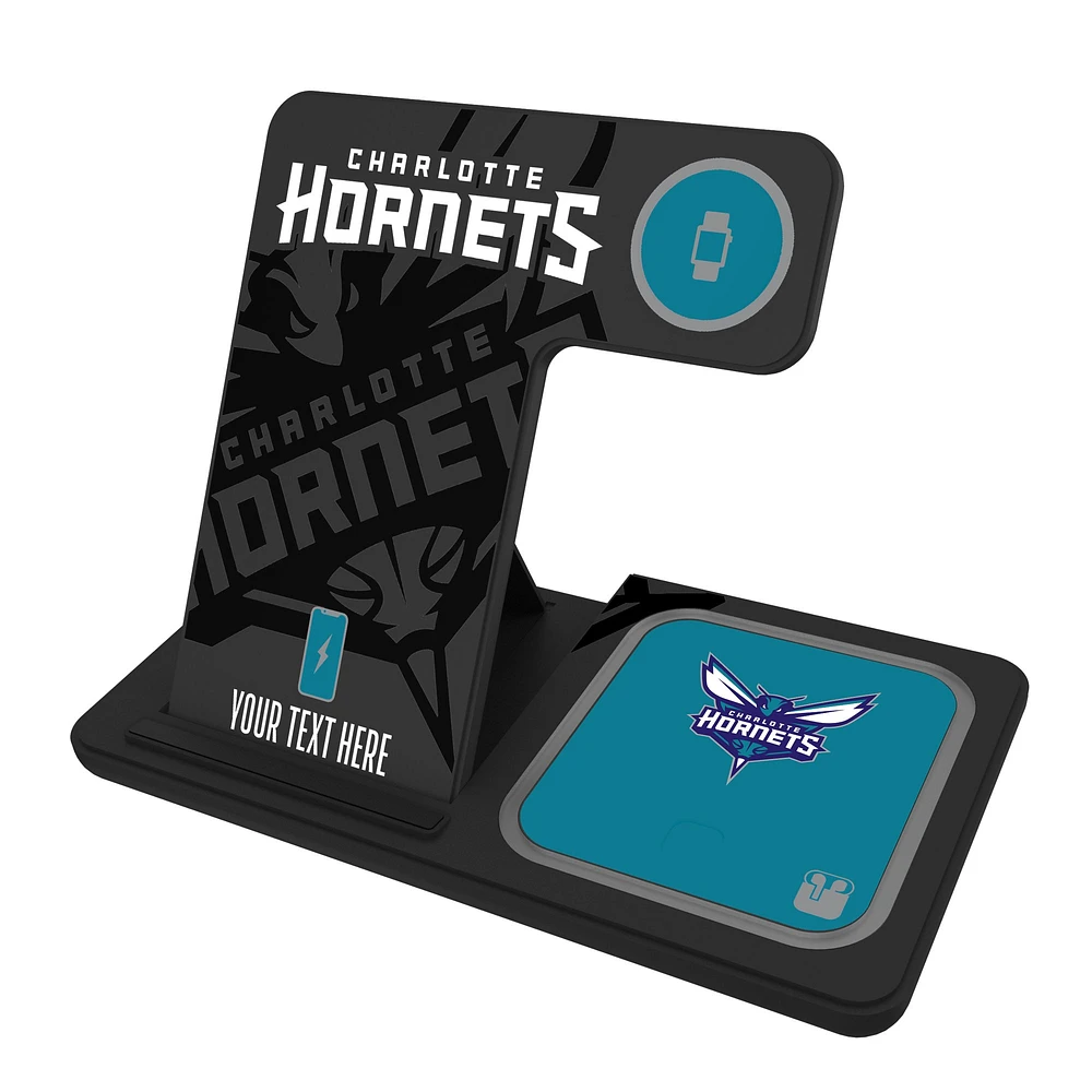 Charlotte Hornets Personalized 3-in-1 Charging Station