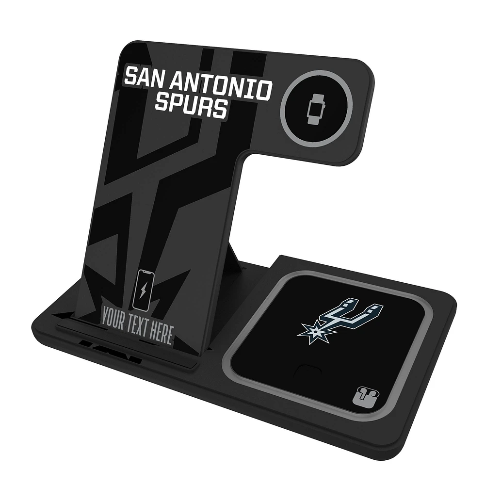 San Antonio Spurs Personalized 3-in-1 Charging Station