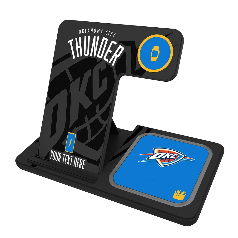 Oklahoma City Thunder Personalized 3-in-1 Charging Station