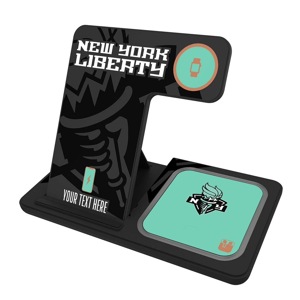 New York Liberty Personalized 3-in-1 Charging Station