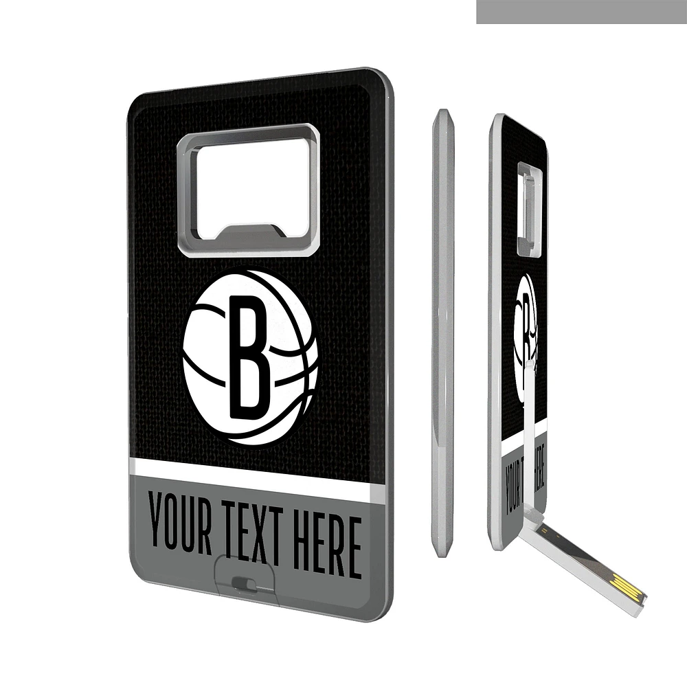 Brooklyn Nets Personalized Credit Card USB Drive & Bottle Opener