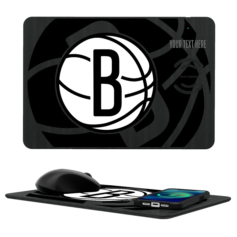 Brooklyn Nets Personalized Wireless Charger & Mouse Pad