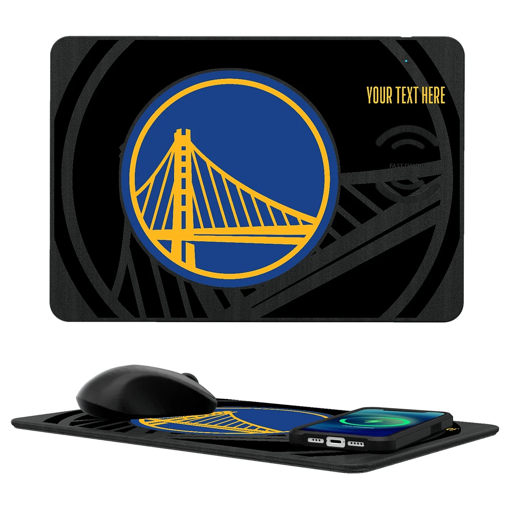 Golden State Warriors Personalized Wireless Charger & Mouse Pad