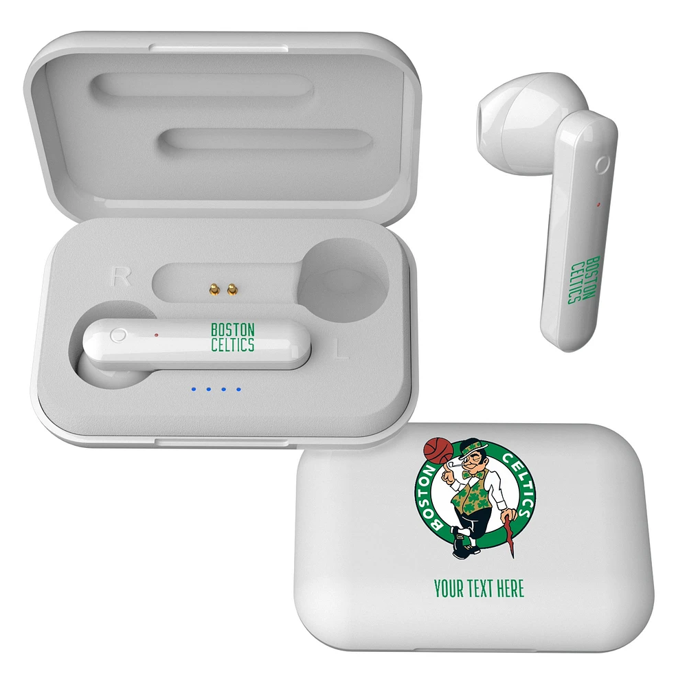 Boston Celtics Personalized Insignia Design Wireless Earbuds