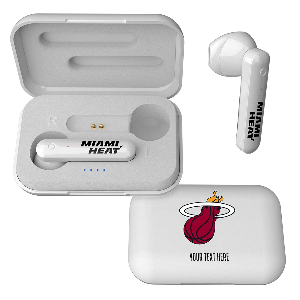 Miami Heat Personalized Insignia Design Wireless Earbuds