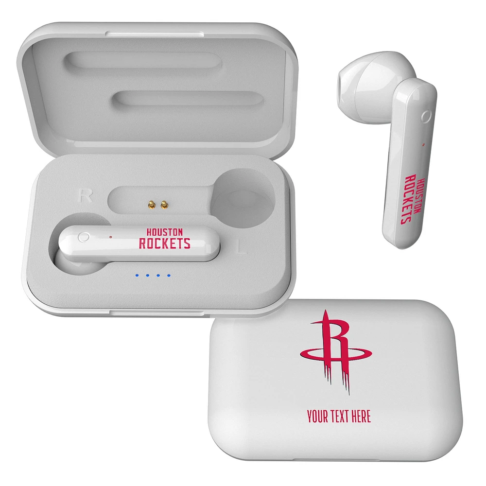 Houston Rockets Personalized Insignia Design Wireless Earbuds