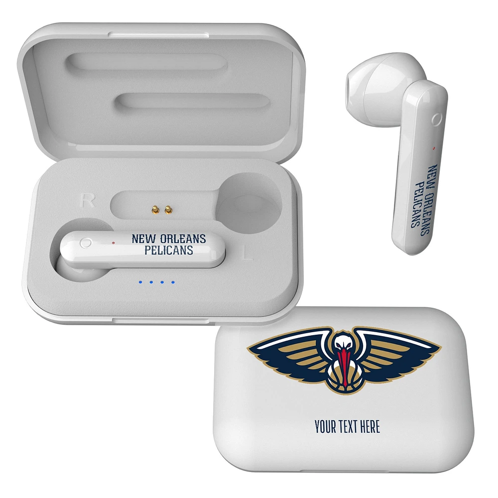 New Orleans Pelicans Personalized Insignia Design Wireless Earbuds