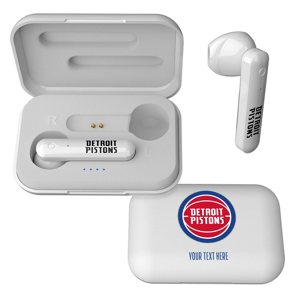Detroit Pistons Personalized Insignia Design Wireless Earbuds