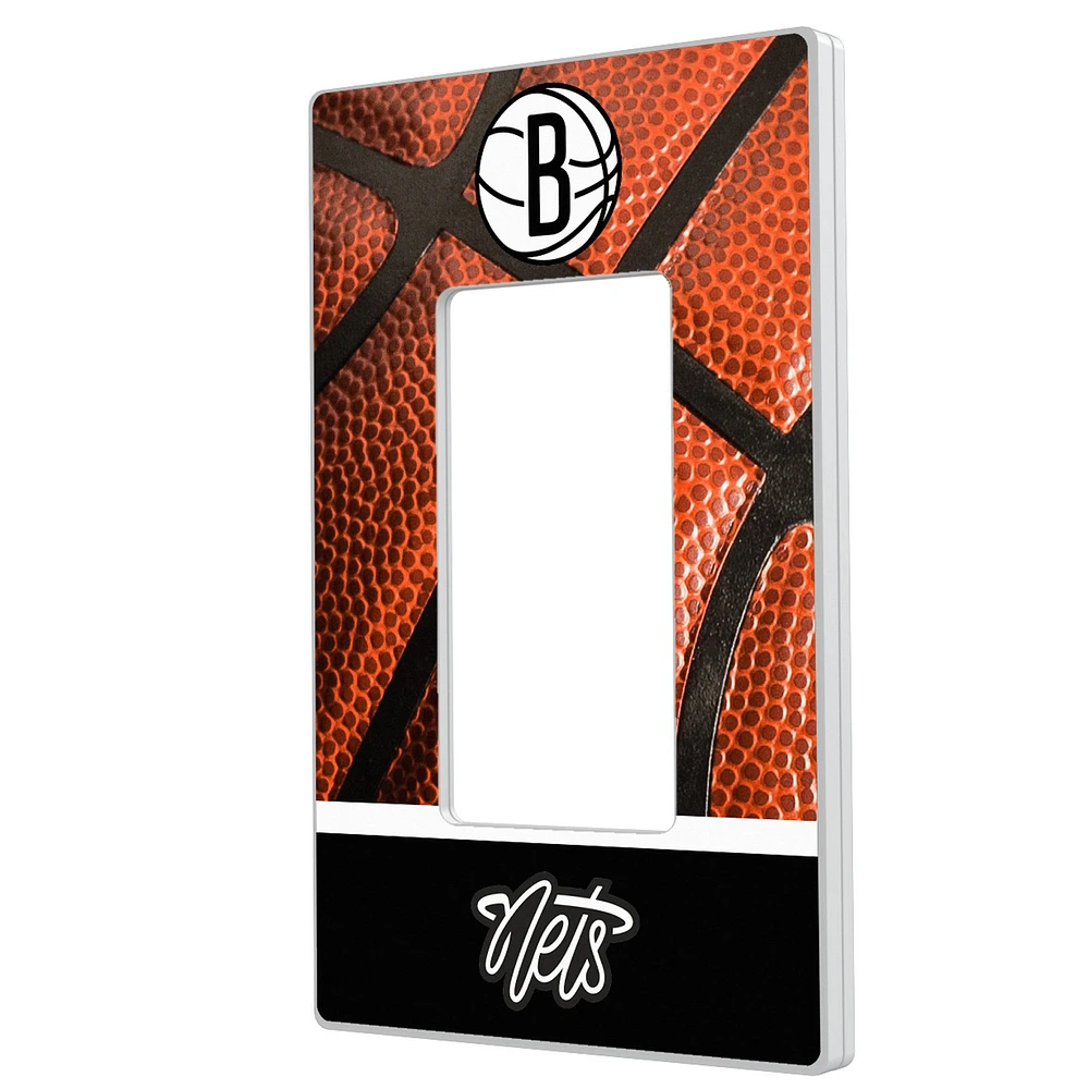 Keyscaper Brooklyn Nets Basketball Design Single Rocker Lightswitch Plate