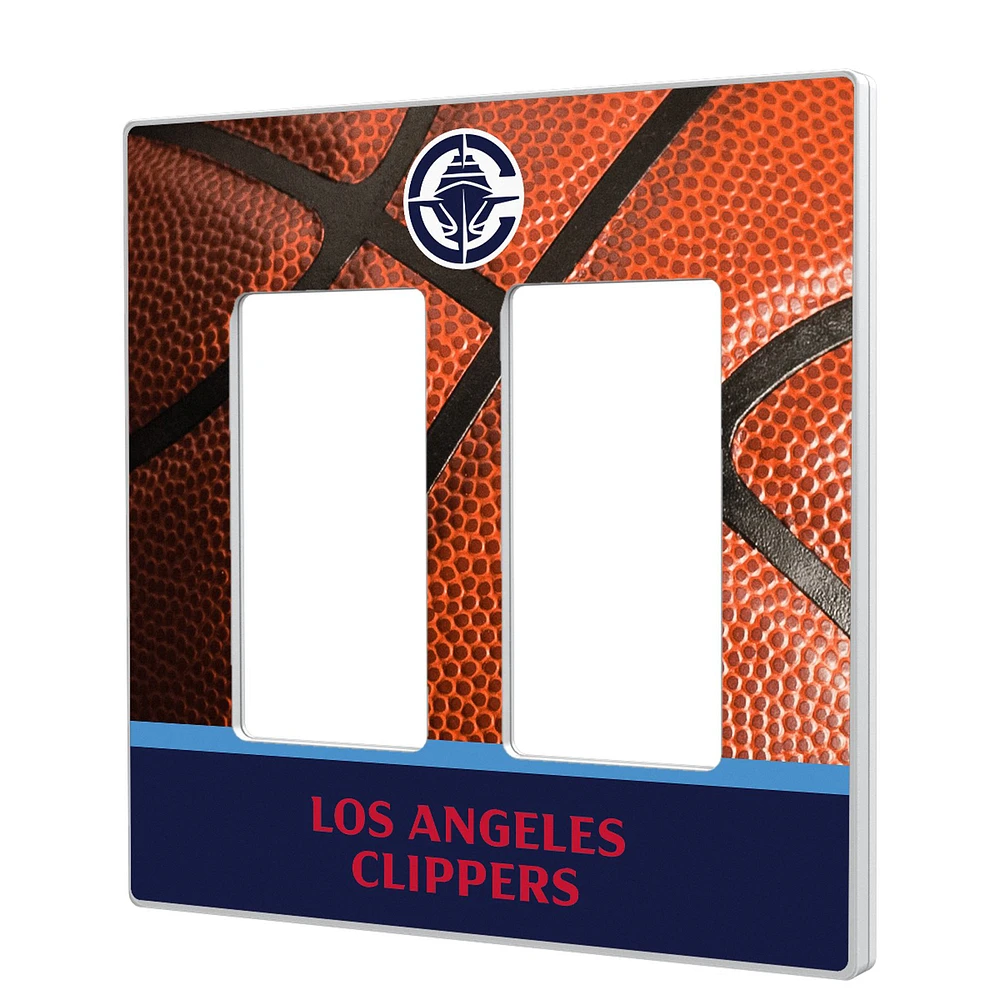 Keyscaper LA Clippers Solid Design Double Rocker Lightswitch Plate